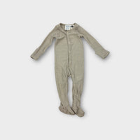 Milly & Milo Merino Grey Ribbed Onesie, Size 000