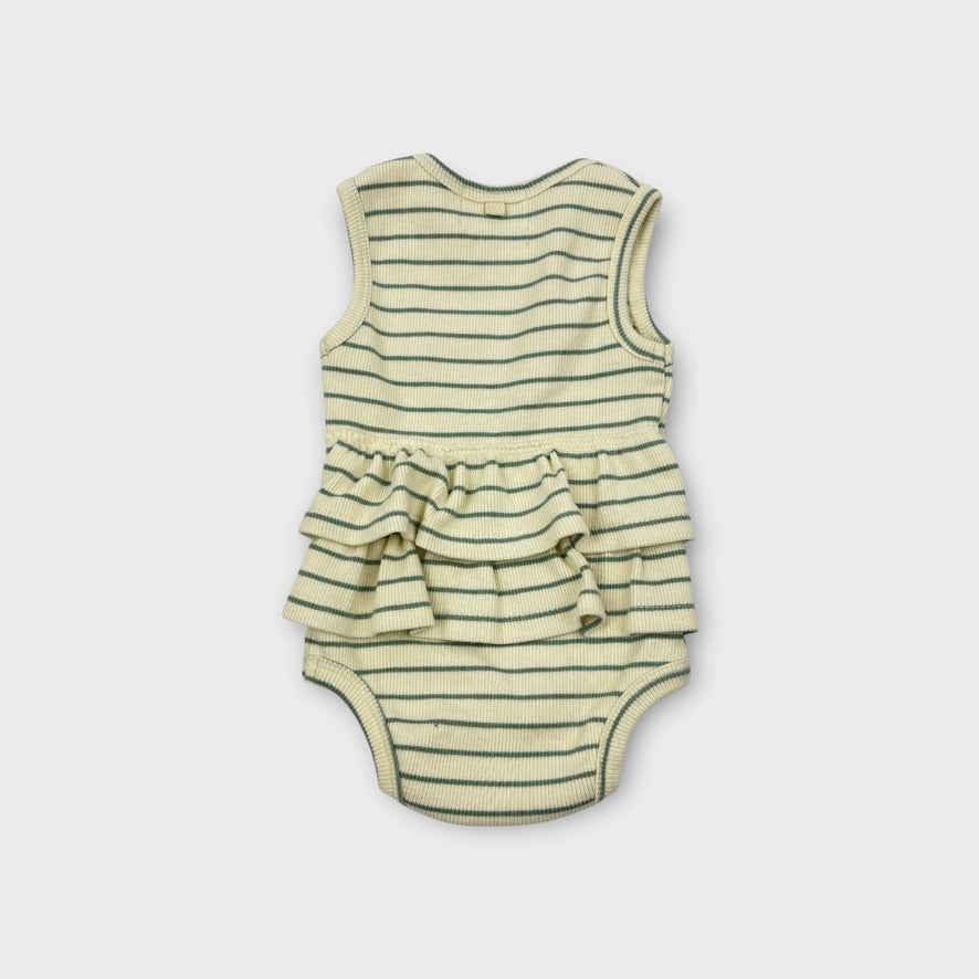 Wilson & Frenchy Green Stripe Bodysuit, Size 000