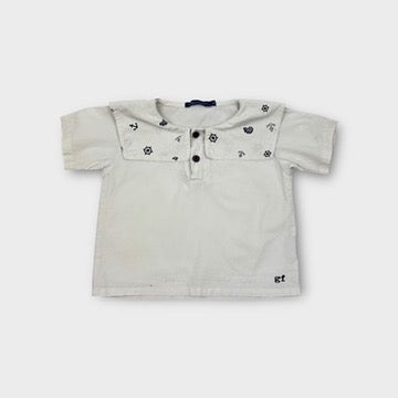 Gabriela Figliolia Sailor Collar Top, Size 2