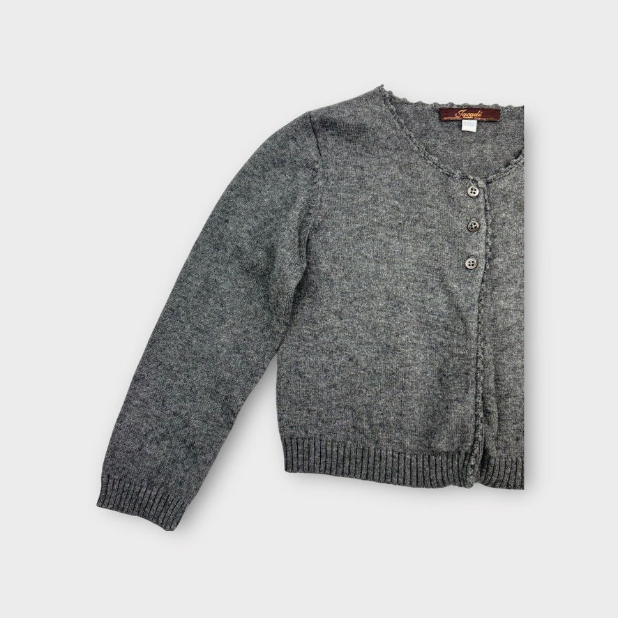 Jacadi Charcoal Knit Cardigan, Size 2