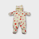 Sunday Siblings Heart Pram Suit, Size 0-6 months