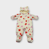 Sunday Siblings Heart Pram Suit, Size 0-6 months