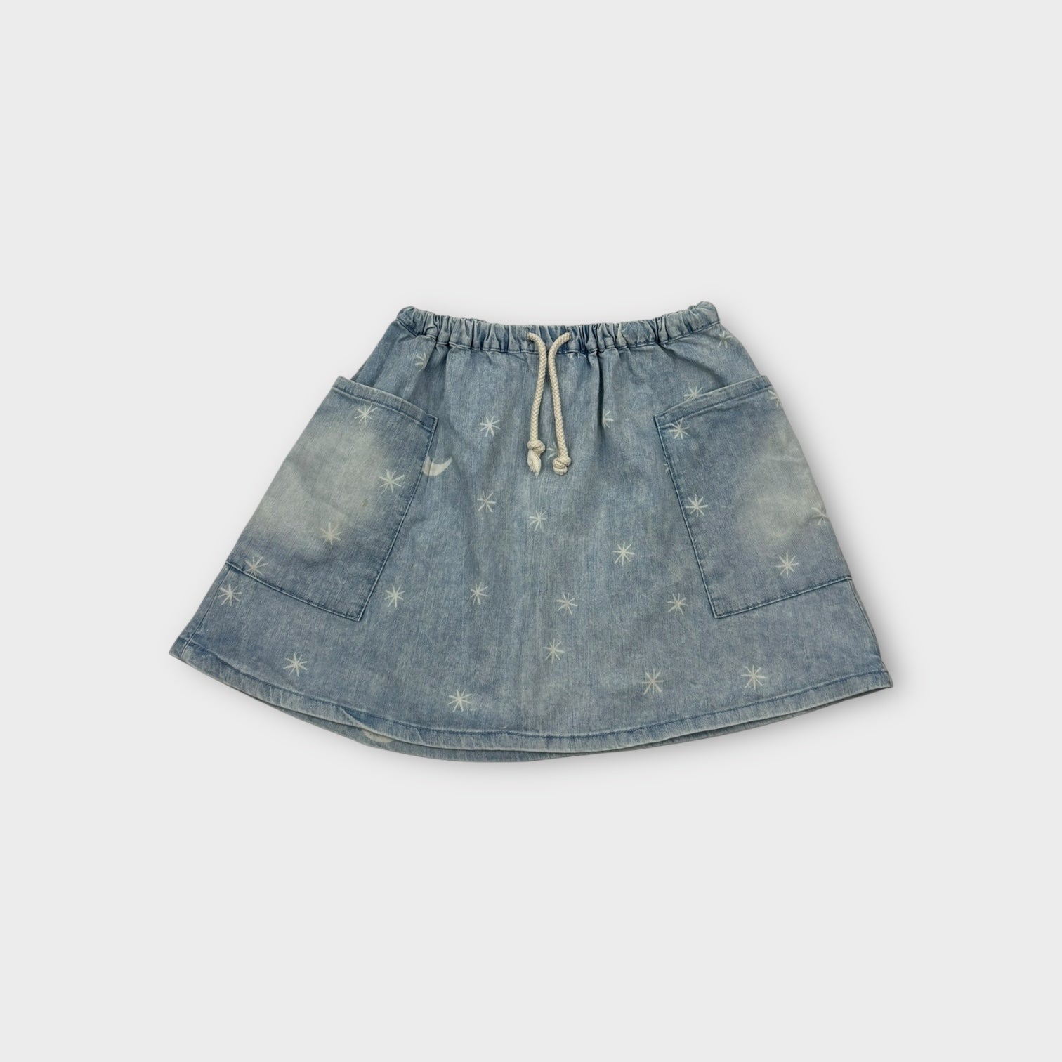Bobo Choses Denim Star Skirt, Size 6-7