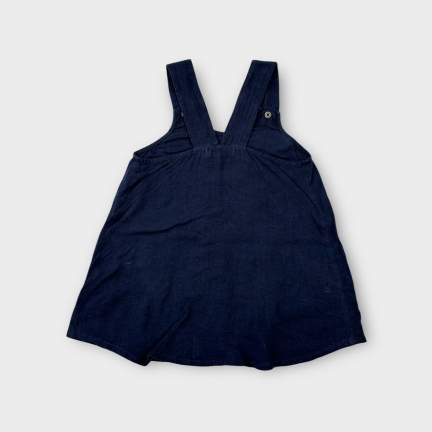 Chloe and Amelie Linen Pinafore Dress, Size 3