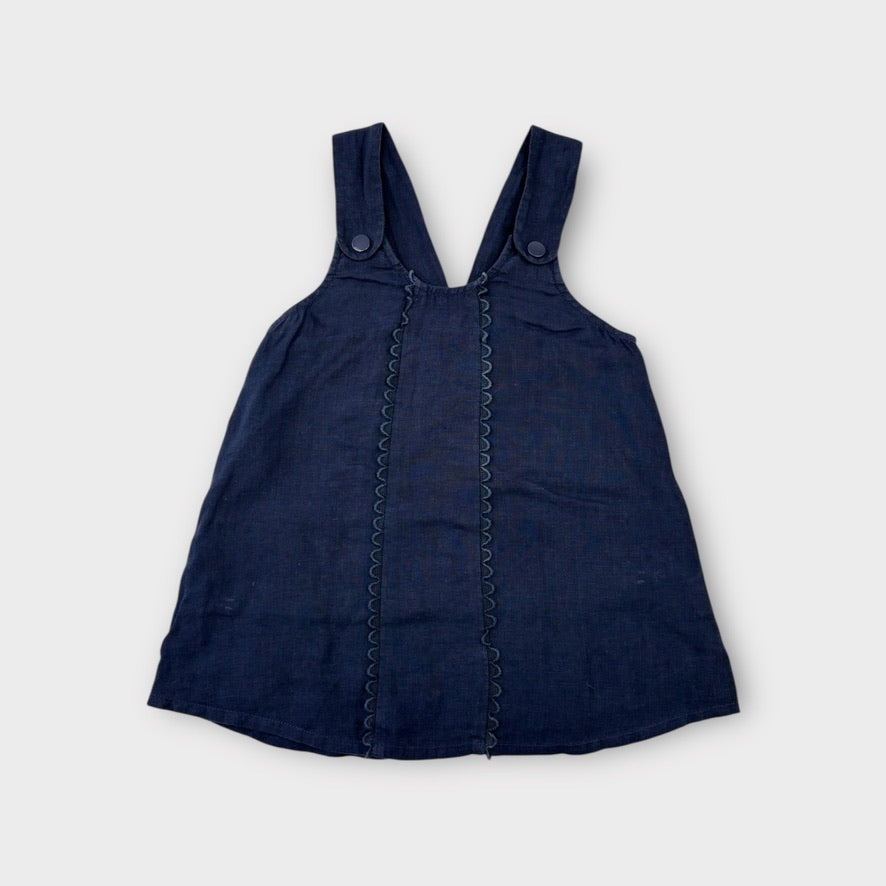 Chloe and Amelie Linen Pinafore Dress, Size 3