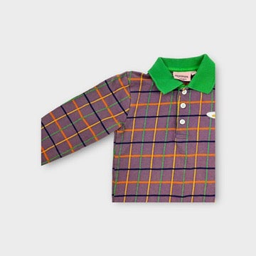 Moromini Check Polo Top, Size 5