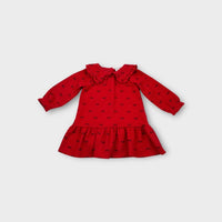 Red Oversize Collar Dress, Size 18M