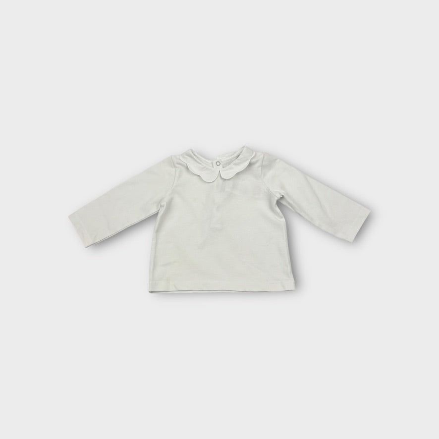 Jacadi Paris Scallop Collar Top, Size 00