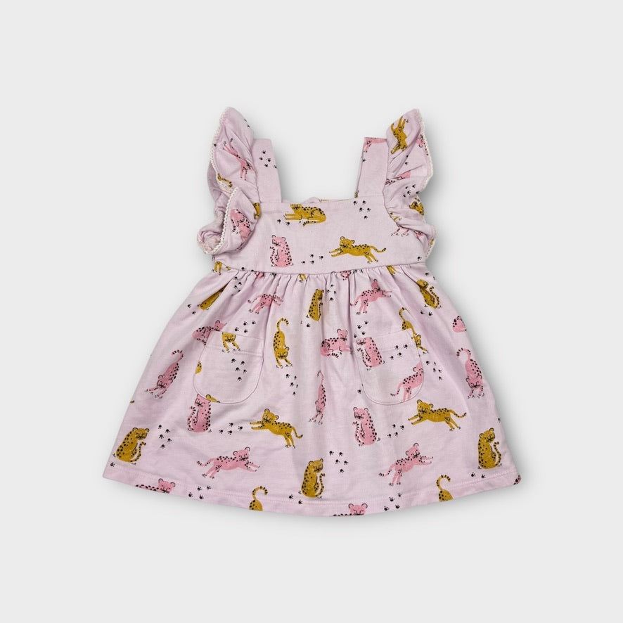 Purebaby Tiger Print Dress, Size 1