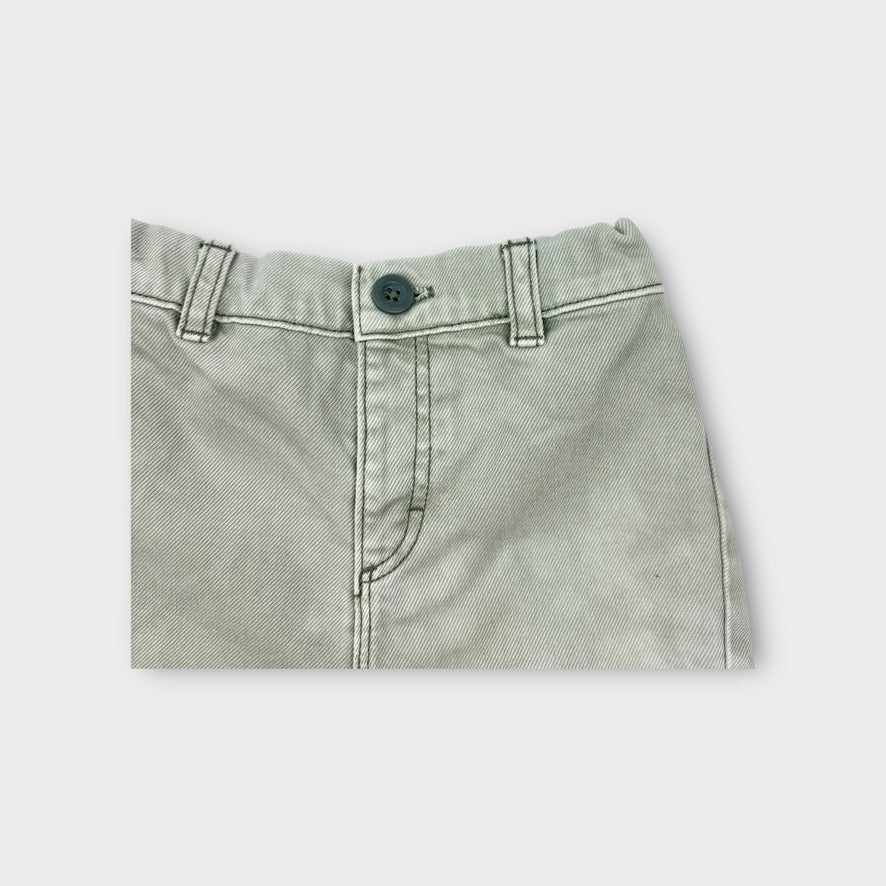 Petit Bateau Green Denim Shorts, Size 0