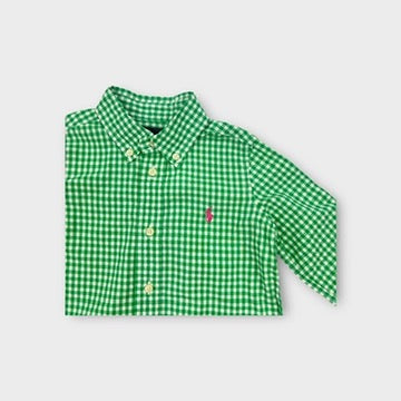 Ralph Lauren Green Check Shirt, Size 2