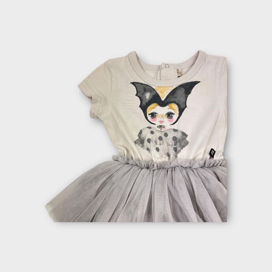 Rock Your Baby Grey Tulle Romper, Size 1