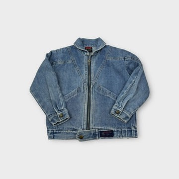 Vintage Denim Bomber Jacket, Size 4