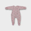 Purebaby Pink Leaf Onesie, Size NB