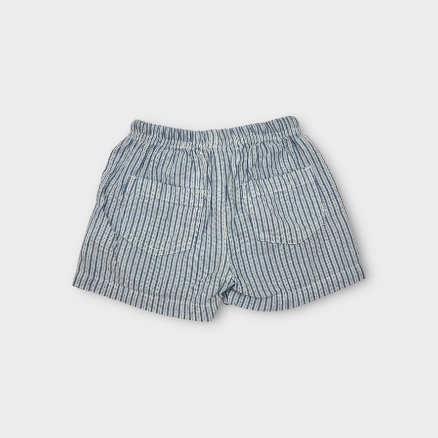 Purebaby Blue Stripe Shorts, Size 000