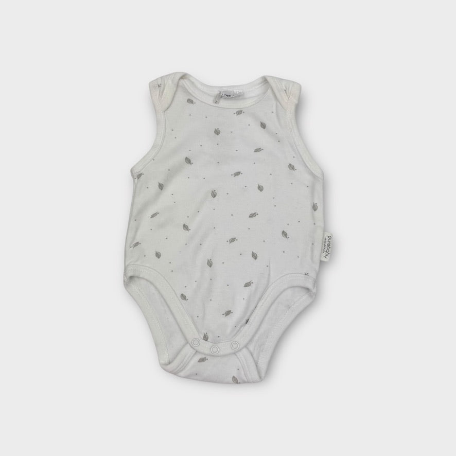 Purebaby Two Pack Bodysuit, Size NB
