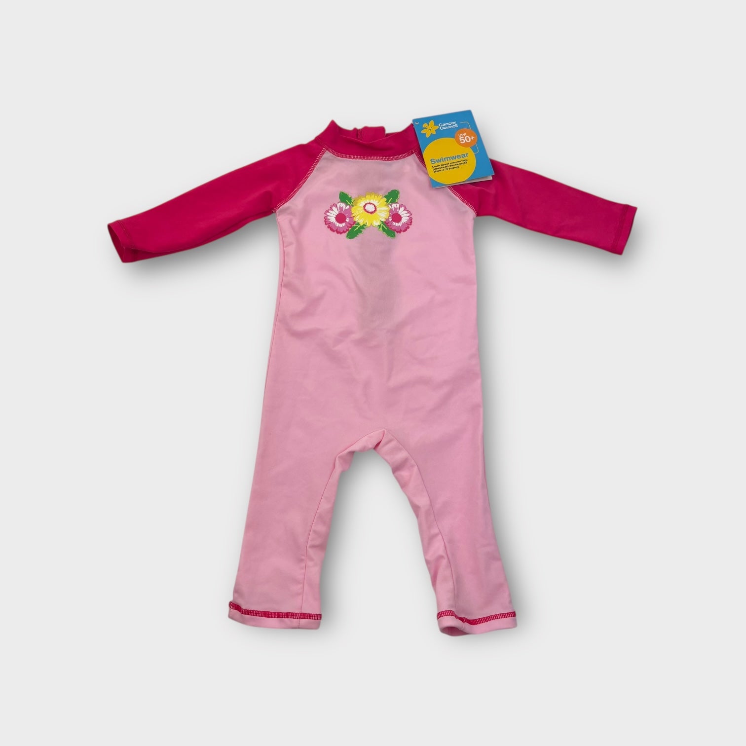 Cancer Council Long Sleeve Flower Swimsuit, Size 0