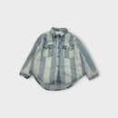One Teaspoon Stripe Chambray Shirt, Size 5-6
