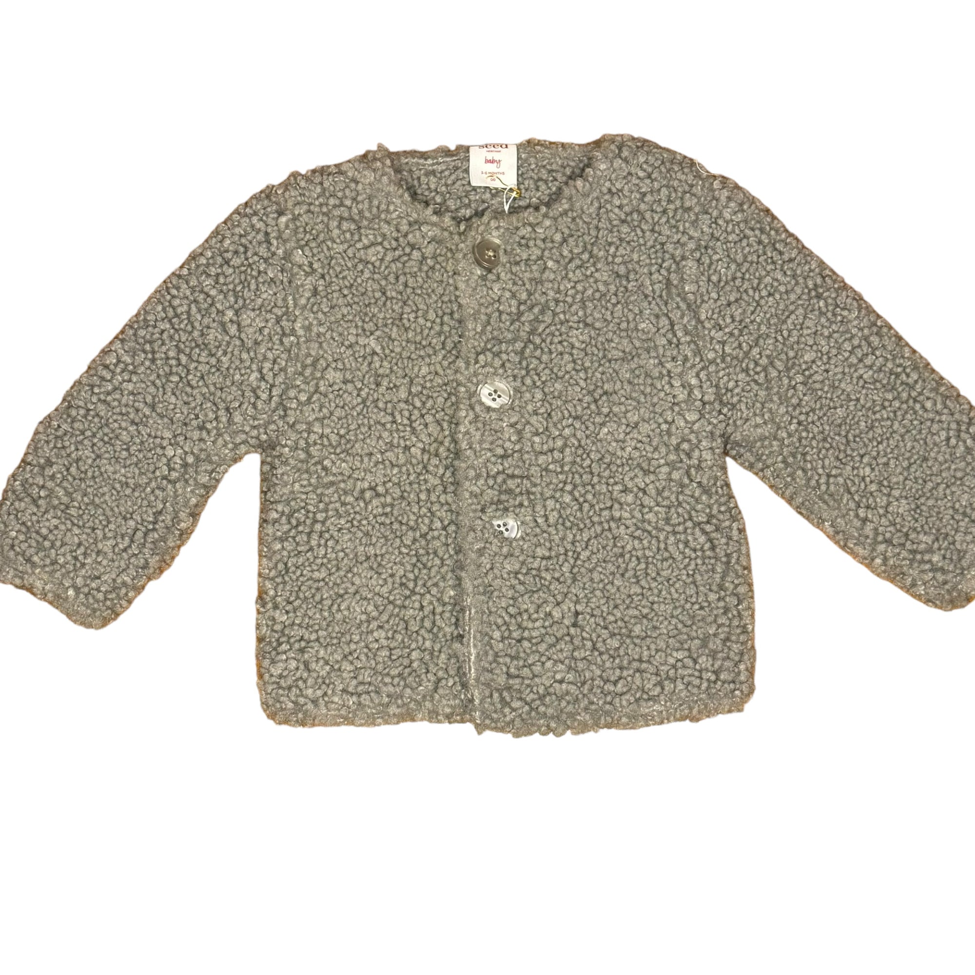 Seed Heritage Grey Teddy Jacket, Size 00