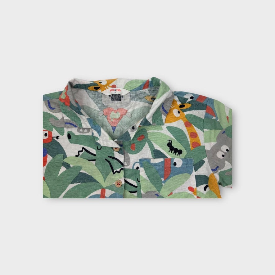 Jack & Milly Jungle Shirt, Size 6
