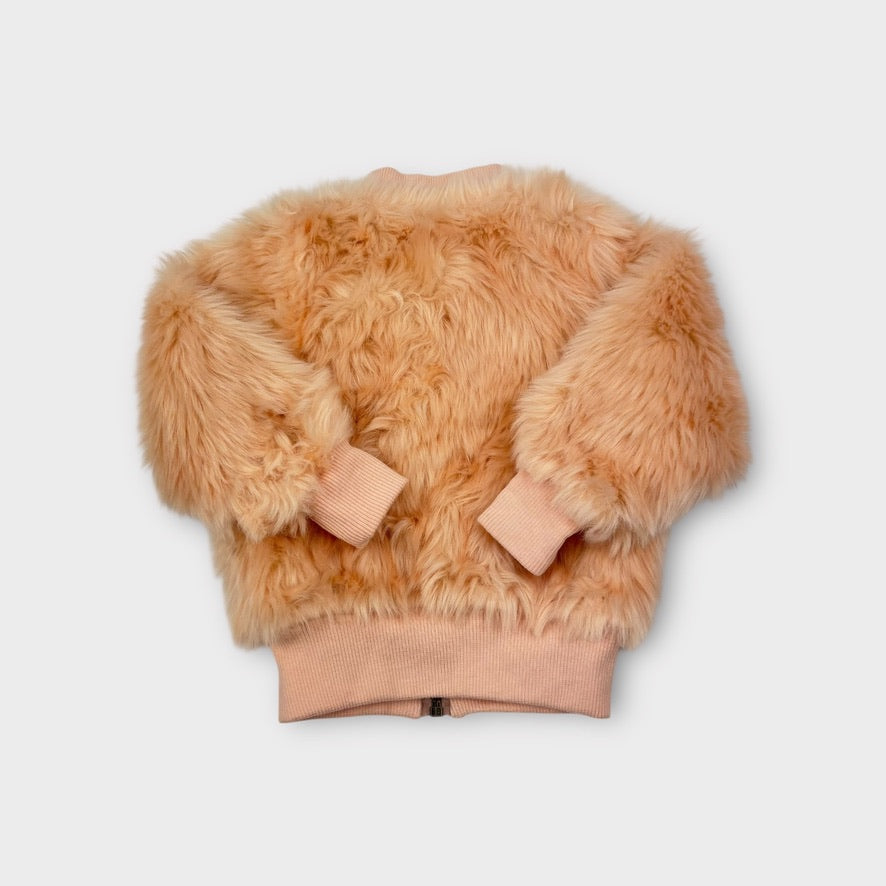 Rylee & Cru Pink Faux Fur Jacket, Size 0