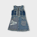 Vintage Denim Fray Dress, Size 5