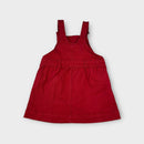 Dotty Dungarees Red Pinafore Dress, Size 2