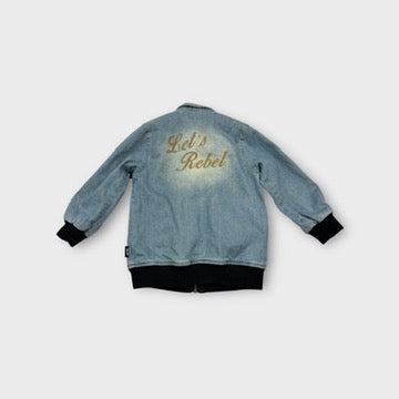 Rock Your Kid Denim Bomber Jacket, Size 2