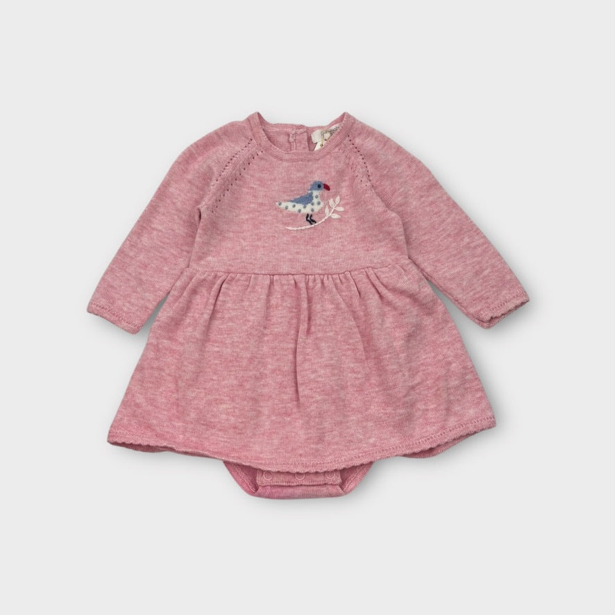 Purebaby Knit Bluebird Dress, Size 00