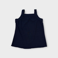 Navy Ribbed Singlet and Shorts Set, Size 4