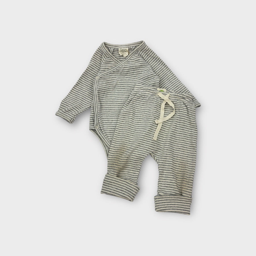 Nature Baby Stripe Bodysuit and Legging Set, Size 000