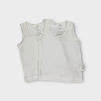 Purebaby Two Pack Singlets Size NB