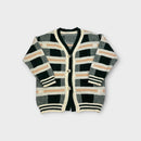 Checkered Knit Cardigan, Size 8