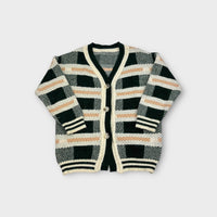 Checkered Knit Cardigan, Size 8