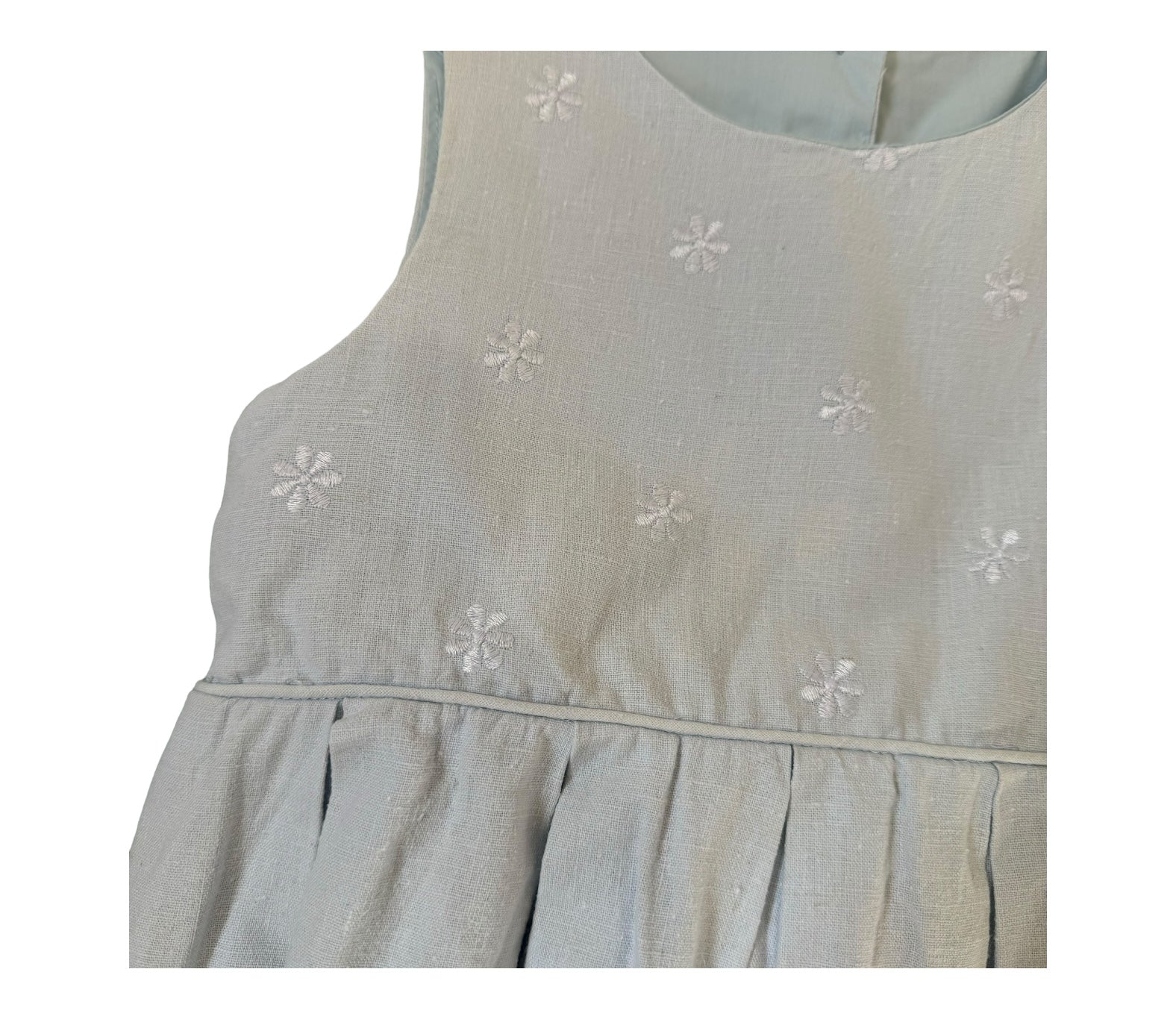Victoria Rose Linen & Cotton Embroidered Dress, Size 6