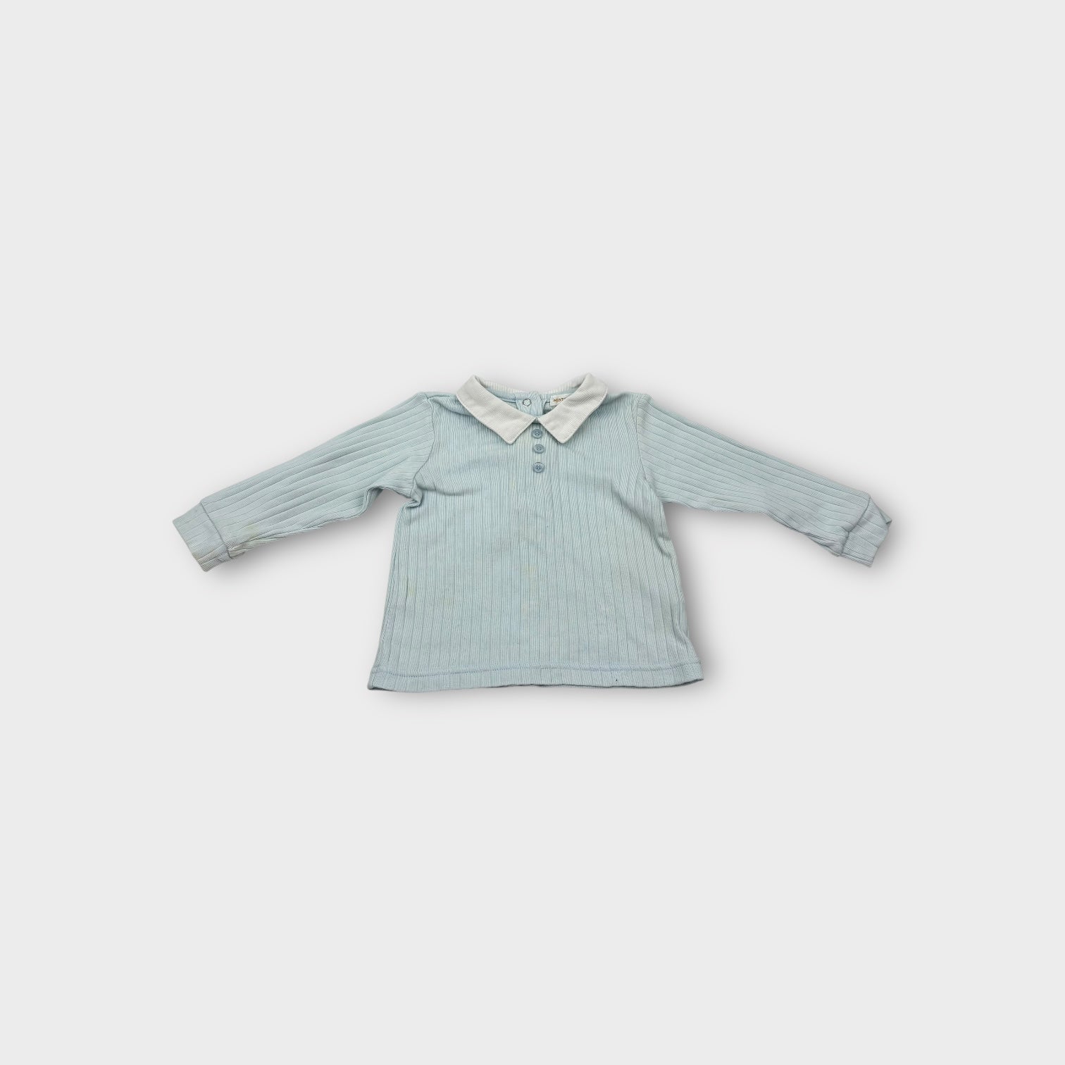 Mintini Baby Blue Ribbed Top, Size 0