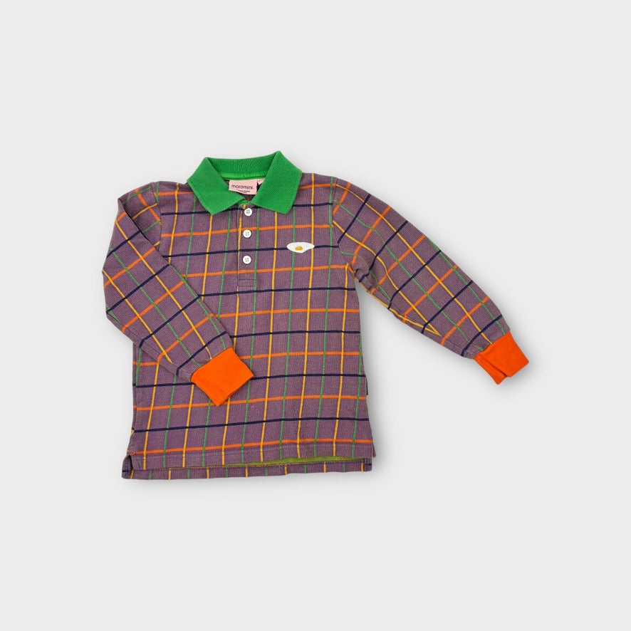 Moromini Check Polo Top, Size 5