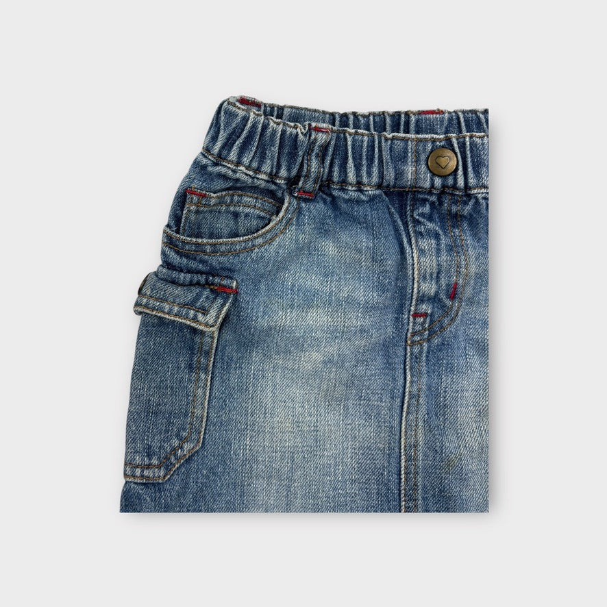 Vintage Denim Cargo Skirt, Size 4