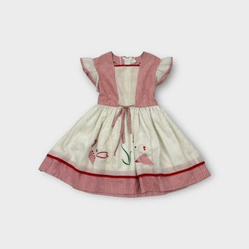 Vintage Red Stripe Nautical  Dress, Size 2