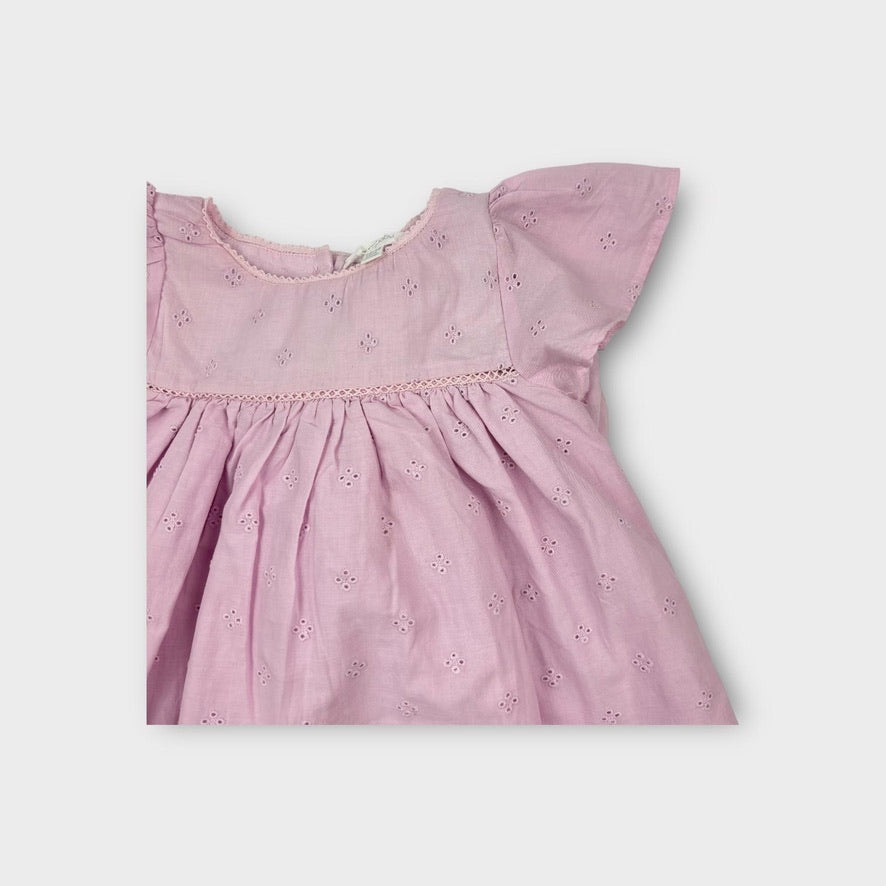 Purebaby Broderie Dress, Size 1