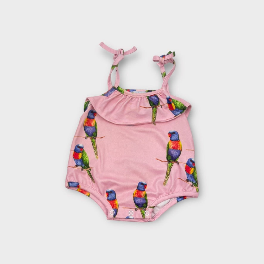 Cheeky Chickadee Rosella Romper, Size 00