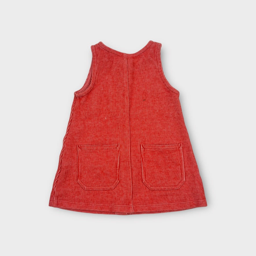 Arket Red Pinafore Dress, Size 00