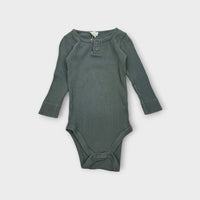 Jamie Kay Grey Rib Bodysuit, Size 1