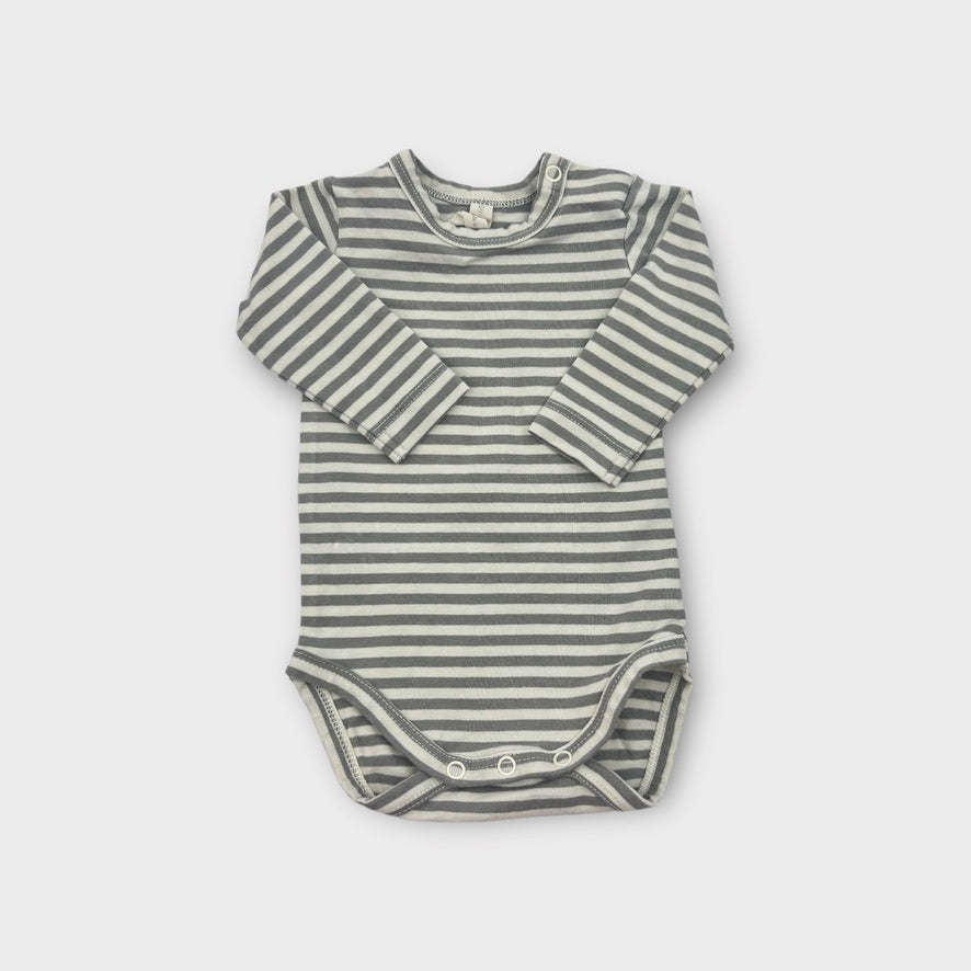 Quincy Mae Long Sleeve Stripe Bodysuit, Size 0000