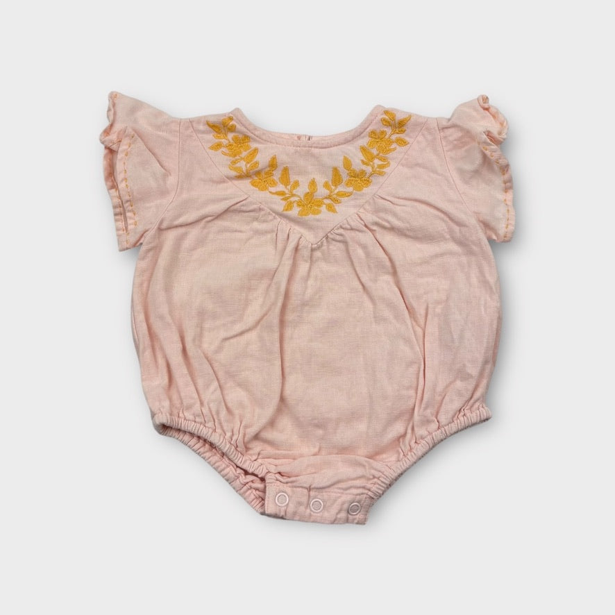 Peggy Embroidered Romper, Size 00