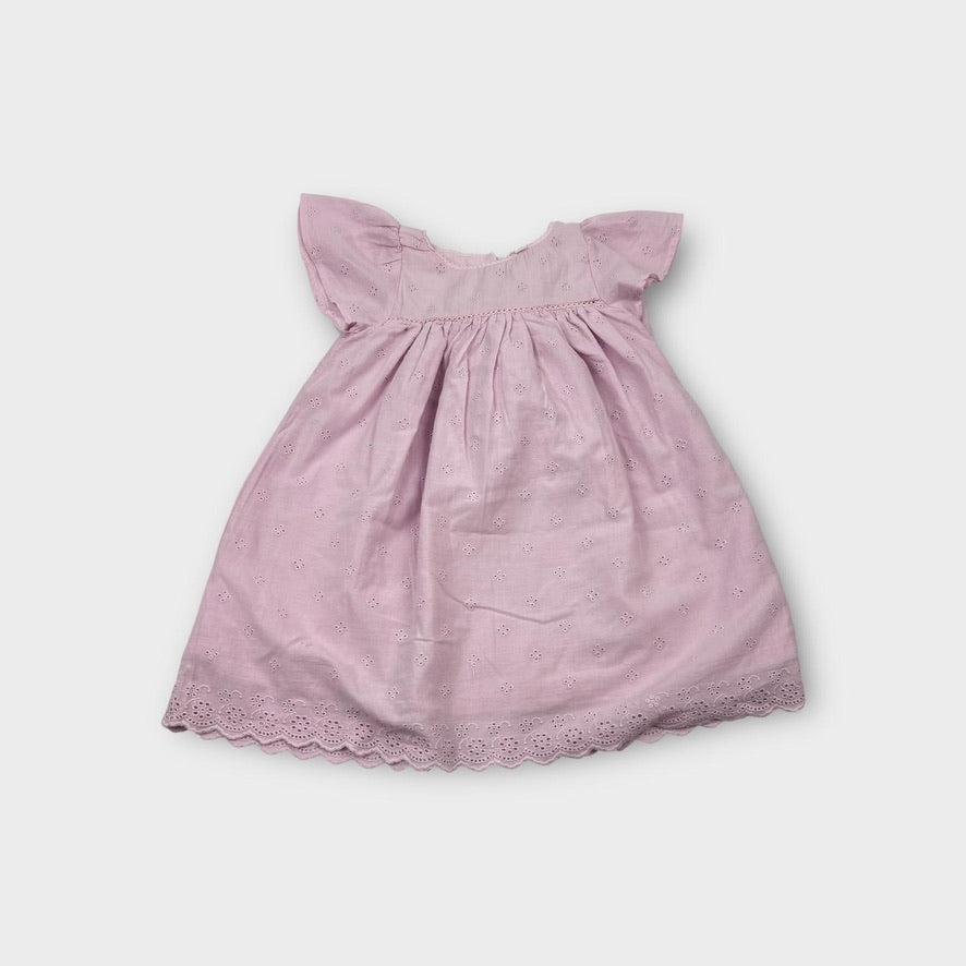 Purebaby Broderie Dress, Size 1
