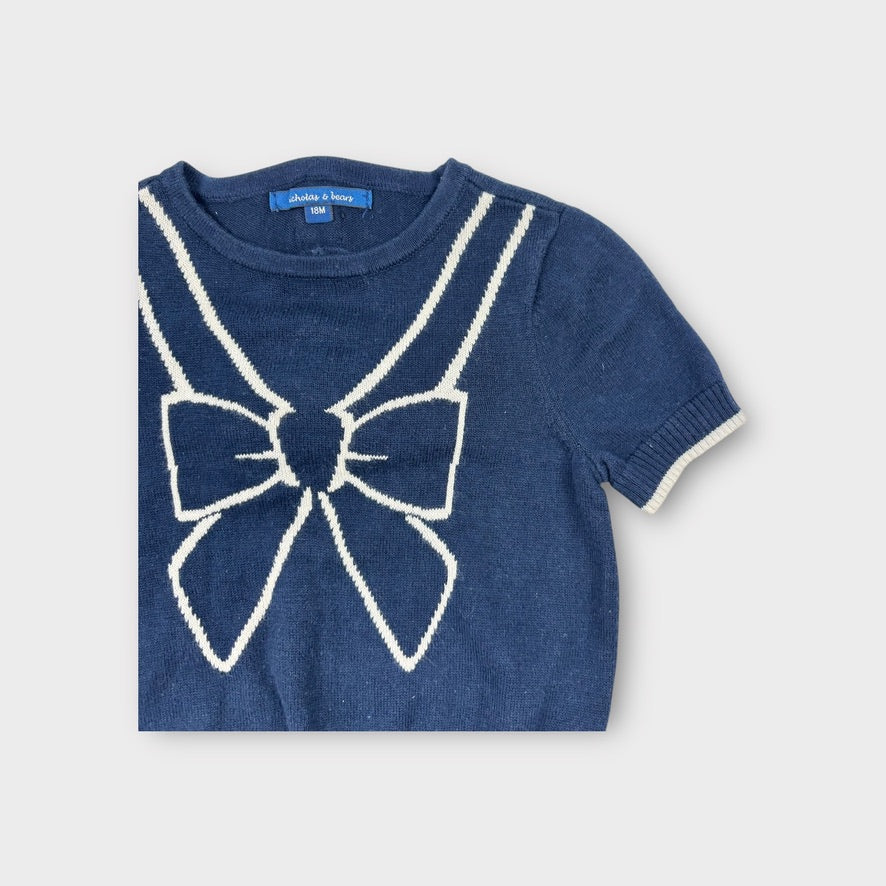 Nicholas & Bears Bow Knit Top, Size 1