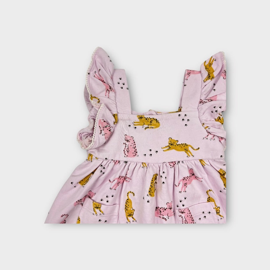 Purebaby Tiger Print Dress, Size 1