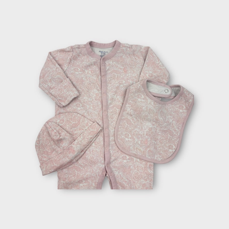 Ralph Lauren Pink Baby Set, Size 0