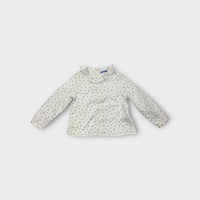 Jacadi Flower Long Sleeve Top, Size 3